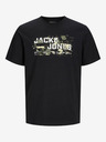 Jack & Jones Čierne pánske tričko Jack & Jones Outdoor