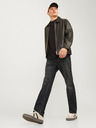 Jack & Jones Tmavo šedé pánske džínsy rovného strihu Jack & Jones Clark