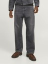 Jack & Jones Tmavosivé pánske džínsy rovného strihu Jack & Jones Iron