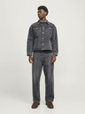 Jack & Jones Tmavosivé pánske džínsy rovného strihu Jack & Jones Iron