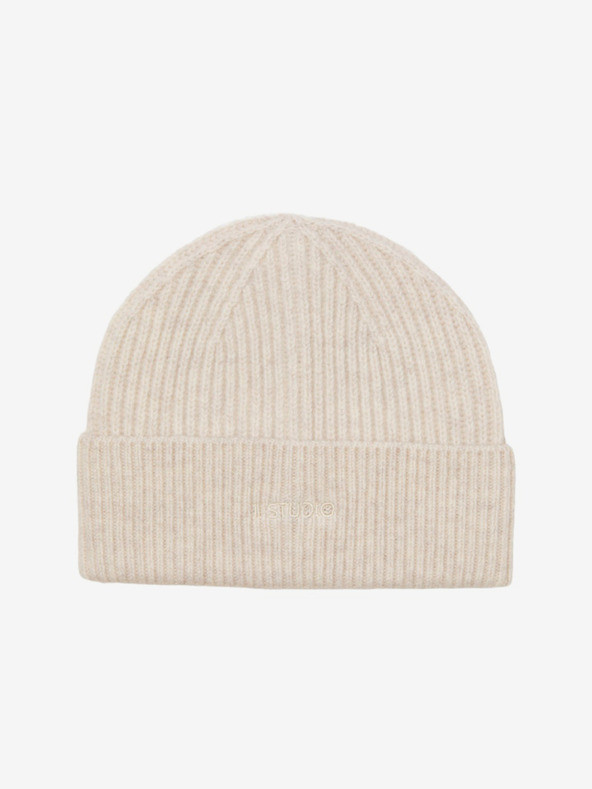 Jack & Jones Béžová pánska vlnená čiapka Jack & Jones Lump Cap