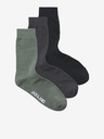 Jack & Jones Sada troch párov pánskych ponožiek v čiernej, sivej a zelenej farbe Jack & Jones