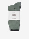 Jack & Jones Sada troch párov pánskych ponožiek v čiernej, sivej a zelenej farbe Jack & Jones