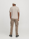 Jack & Jones Jack & Jones Fusion Béžové pánske tričko