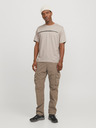 Jack & Jones Jack & Jones Fusion Béžové pánske tričko