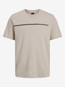 Jack & Jones Jack & Jones Fusion Béžové pánske tričko