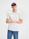 Jack & Jones Súprava dvoch bielych základných tričiek s výstrihom do V Jack & Jones