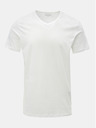 Jack & Jones Súprava dvoch bielych základných tričiek s výstrihom do V Jack & Jones