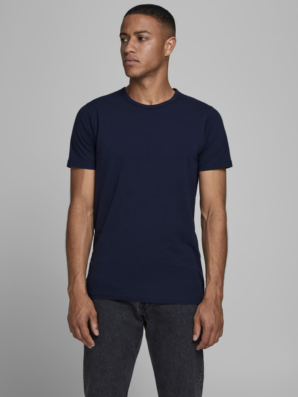 Jack & Jones Tmavomodré základné tričko Jack & Jones