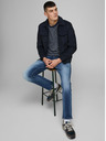 Jack & Jones Modré pánske džínsy rovného strihu Jack & Jones Mike