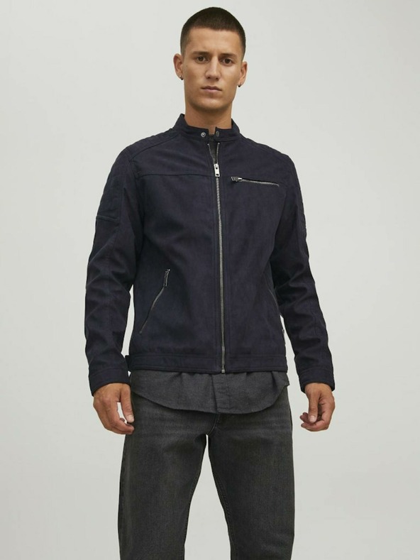 Jack & Jones Čierna semišová bunda Jack & Jones Rocky