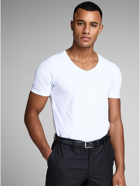 Jack & Jones Biele tričko Jack & Jones Basic