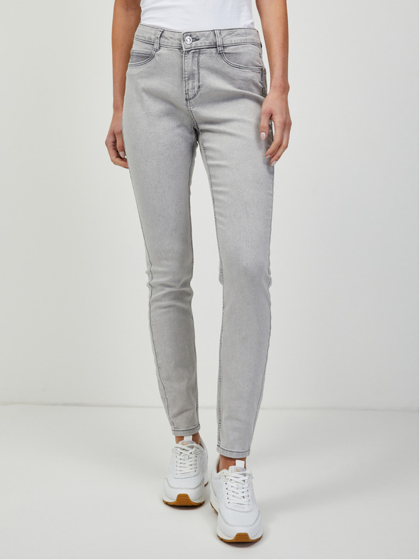Orsay Svetlosivé skinny fit džínsy ORSAY