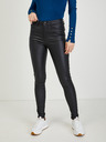 Orsay Čierne dámske koženkové skinny fit nohavice ORSAY