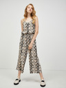 Vero Moda Čierno-béžový vzorovaný krátky overal VERO MODA Simply
