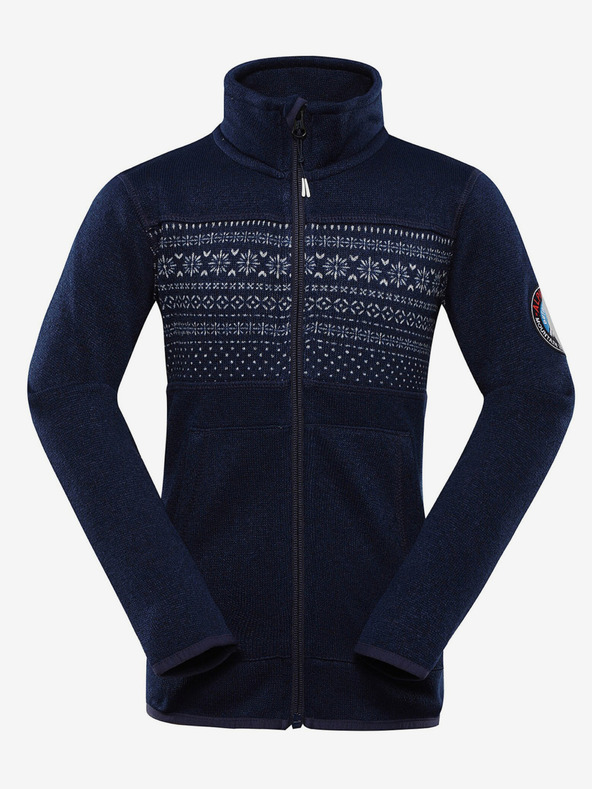 ALPINE PRO Tmavomodrý detský sveter na zips ALPINE PRO ZEGO