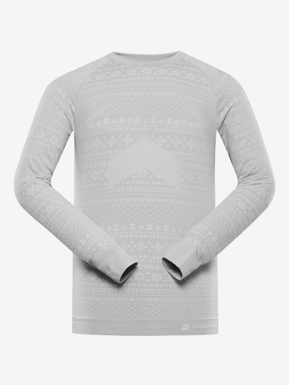ALPINE PRO Pánske rýchloschnúce prádlo - tričko ALPINE PRO AMBOS dk.true gray