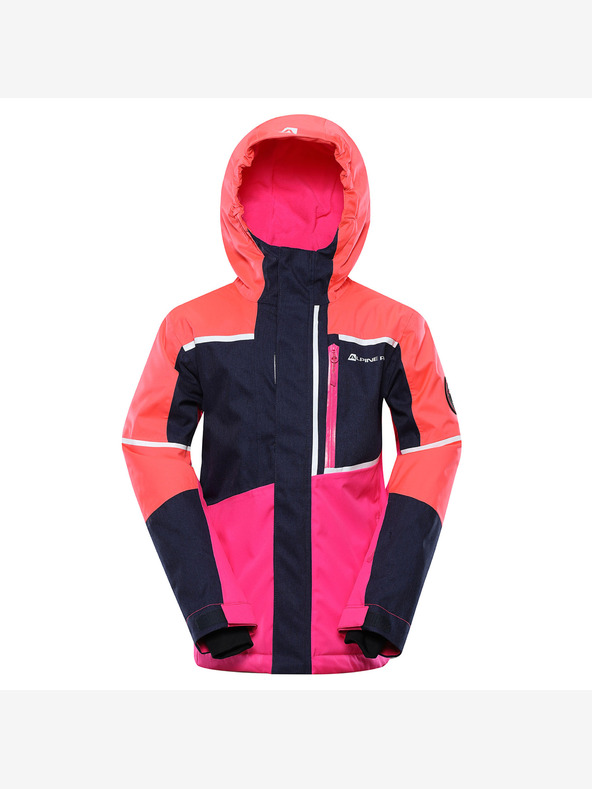 ALPINE PRO Detská lyžiarska bunda s ptx membránou ALPINE PRO MELEFO diva pink