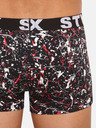 Styx Bielo-čierne pánske vzorované boxerky Styx Jáchym