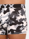 Styx Biele a sivé pánske army boxerky Styx long art maskáče