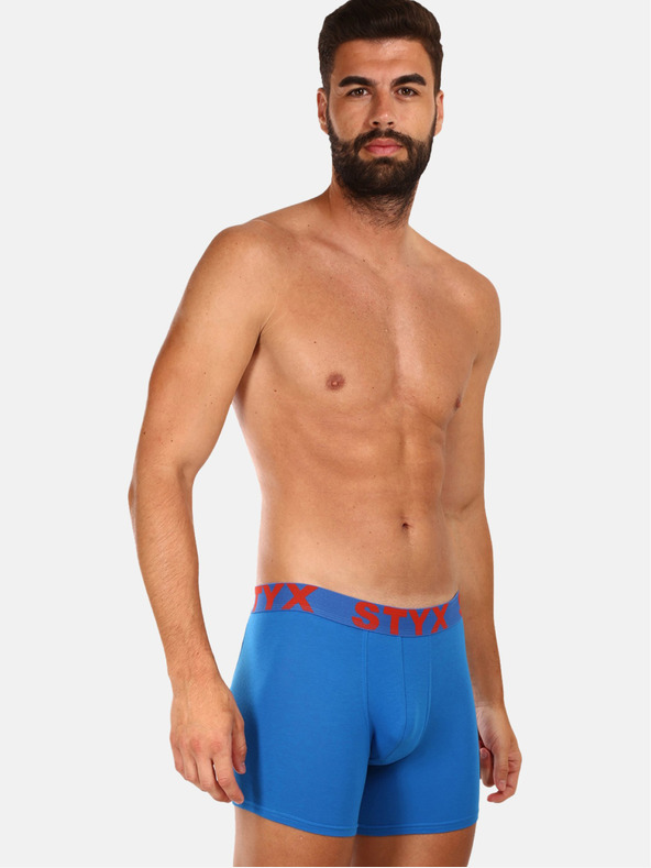 Styx Modré pánske boxerky Styx