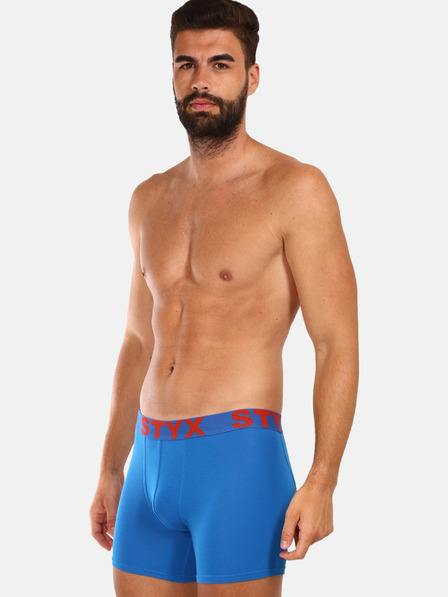 Styx Modré pánske boxerky Styx