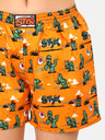 Styx Oranžové dámske vzorované šortky na spanie Styx Cactus