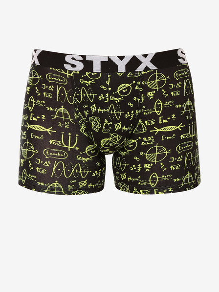 Styx Čierne pánske vzorované boxerky Styx