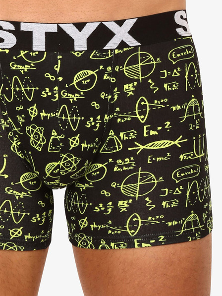 Styx Čierne pánske vzorované boxerky Styx