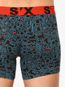 Styx Čierne pánske vzorované boxerky Styx