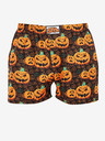 Styx Oranžovo-hnedé pánske šortky Styx s tekvicou na Halloween