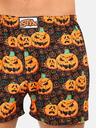 Styx Oranžovo-hnedé pánske šortky Styx s tekvicou na Halloween
