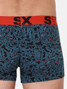 Styx Modro-čierne pánske vzorované boxerky Styx