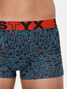 Styx Modro-čierne pánske vzorované boxerky Styx