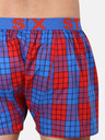 Styx Červené a modré pánske kockované šortky Styx