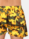 Styx Khaki-žlté pánske vzorované boxerky Styx