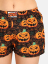Styx Oranžovo-čierne dámske halloweenske šortky Styx Pumpkins