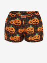 Styx Oranžovo-čierne dámske halloweenske šortky Styx Pumpkins