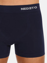 Nedeto Tmavomodré pánske bezšvové bambusové boxerky Nedeto