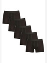 Nedeto Sada piatich pánskych plus size boxeriek Nedeto v čiernej farbe