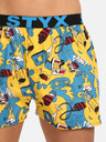 Styx Modro-žlté pánske vzorované šortky Styx Exploze