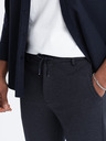Ombre Clothing Tmavomodré pánske mrkvové nohavice Ombre Oblečenie