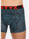 Styx Pánske dlhé športové boxerky Styx na umeleckú gumu doodle (U1256/2)