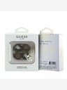 Guess PU 4G Peony Charm Pouzdro pro AirPods 4 Brown Obal