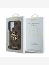 Guess PU 4G Metal Logo Zadní Kryt pro Samsung Galaxy S25 Ultra Brown Obal na telefón