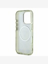 Guess Guess IML Glitter Magnolia and Triangle Logo MagSafe zadný kryt pre iPhone 16 Pro Green