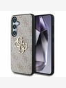 Guess Guess PU PU zadný kryt s kovovým logom 4G pre Samsung Galaxy S25+ ružový