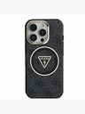Guess Guess IML 4G Glitter and Triangle Logo MagSafe Back Cover pre iPhone 16 Pro Black