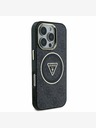 Guess Guess IML 4G Glitter and Triangle Logo MagSafe Back Cover pre iPhone 16 Pro Black