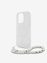 Guess IML Glitter Beads Strap MagSafe Zadní Kryt pro iPhone 16 Pro Max Transparent Obal na telefón